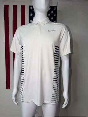 Nike Men’s White Short-Sleeve Polo Shirt